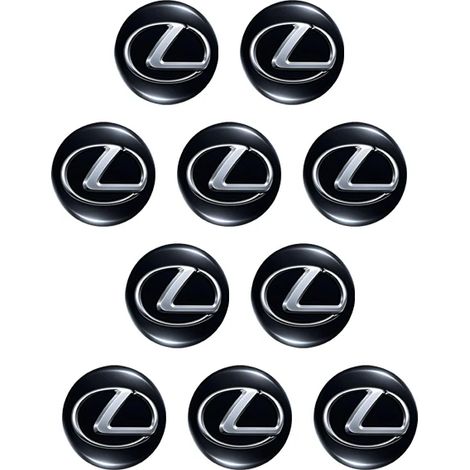 (10 pièces, 14 mm) - Autocollants décoratifs pour clés de voiture avec télécommande, en aluminium, compatibles avec Lexus F SPORT ES RX NX LS UX LM LX GX LC RZ IS CT GS RC HS SC (1/5)