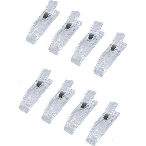 Transparent plastic clips, curtain/sunshade clips for pleated paper blinds/sunshades, transparent plastic (1/5)