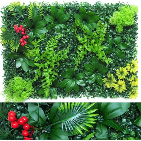 Mur végétal 4060cm, anti-ultraviolet, fond vert artificiel, pare-soleil, panneau de gazon artificiel décoratif, pare-soleil (1/5)