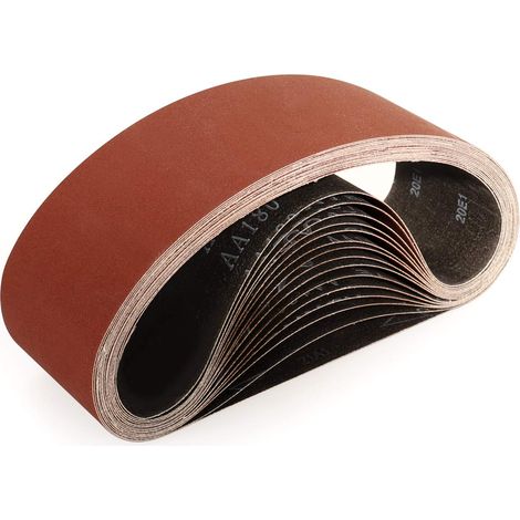 Bandes Abrasifs 75x533 mm-15 Pièces de 320 Grain Bande Ponceuse pour Ponçage et Polissage avec à - (1/5)