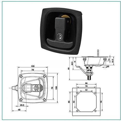 1 set. Color: see photo. Materials: metal, T-handle, compression plate lock, toolbox lock.--DTEKGAZ