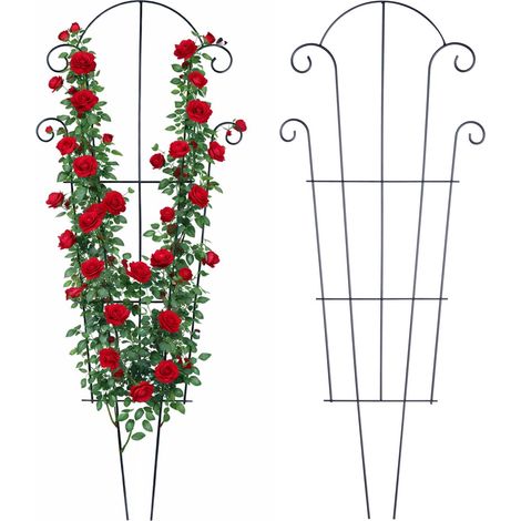 Traliccio vintage in metallo per rose rampicanti