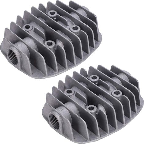 2 Pièces Culasse de Compresseur D'air, 2.5P/3P/5P/6P Petites Double Cylindre D'air en Aluminium - (1/5)