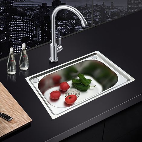 Lavello da cucina da incasso INOX 1 sequenza economica 50 × 40 × 20 cm