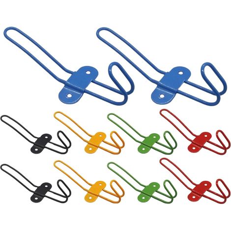 Patères murales pour enfants, lot de 10 crochets doubles 13,5 cm (1/5)