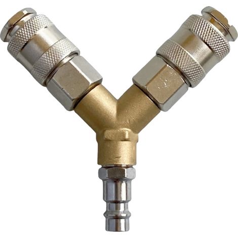 Distributore pneumatico, raccordi a 2-3 vie, design a connessione rapida, a 2 vie a forma di Y (1/2)