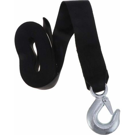 Câble de treuil avec sangle et mousqueton, compatible avec les treuils de voiture, de remorque, de SUV, de quad, de bateau et de bateau Ramsey (1/5)