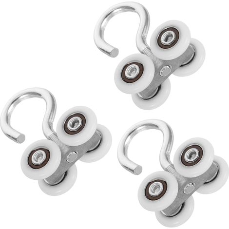 CCYKXA3pièces Crochets Pour Rideau De Douche Avec Rail Plafond Poulie Pour Rail De Rideau De Crochets (1/5)