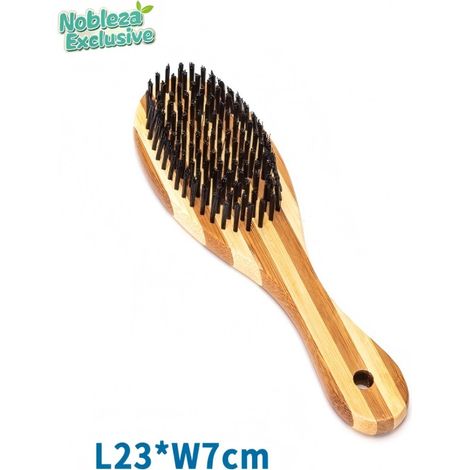 Brosse en bambou à poils doux, série exclusive Nobleza, pour chiens et chats (1/4)