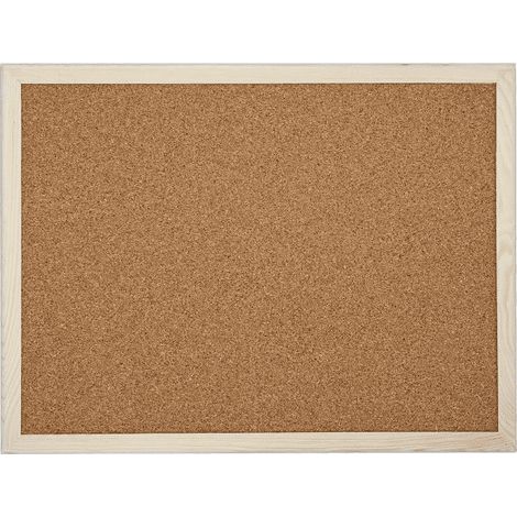 Tableau en liège 80x120 cm – Surface en liège naturel – Cadre en pin non teinté – Épaisseur 7 mm – Punaises incluses (1/3)