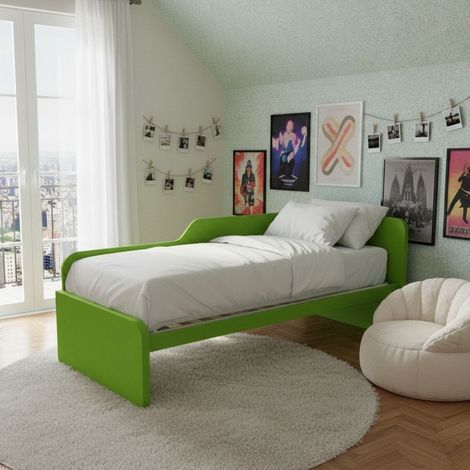 Divano letto sagomato 80x190 - Verde mela