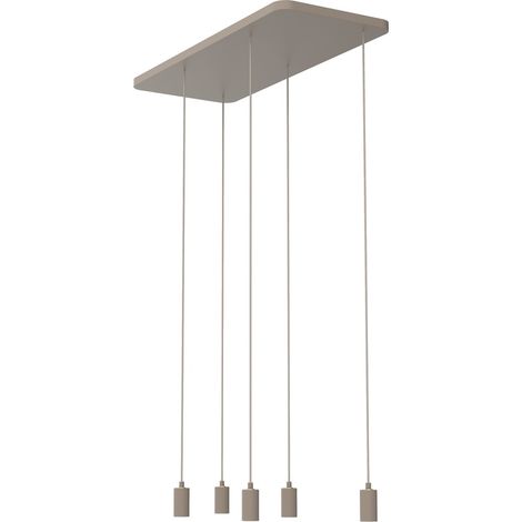 Lampe pendante brun sable Madox 5 lumières - SG-70386