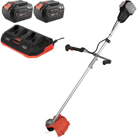 Dnipro-M Desbrozadora Inalámbrica DTC-200BC Dual 2x20V - Corte 350mm, Cuchilla 3T 255mm, 7000 RPM - 2 Baterías 6Ah y Cargador (1/5)