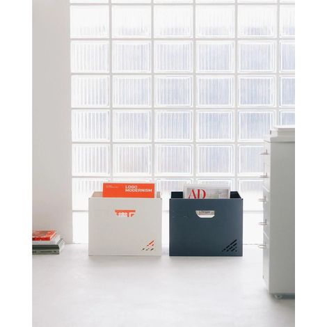 Foldable Metal Storage Box in Polar White 32 x 33 x 30 cm, Office Organizer for Workshop or Warehouse, made of durable steel with label holder, perfect for organizing baskets and storage needs. (1/5)