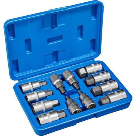 Boîte à outils à douilles hexagonales, 12 pièces, têtes de clés à douille hexagonales