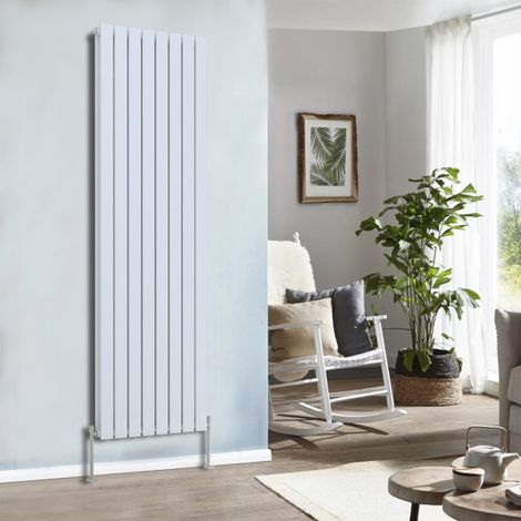 Designer Radiator 1800x544mm Double Flat Panel Vertical White (1/5)