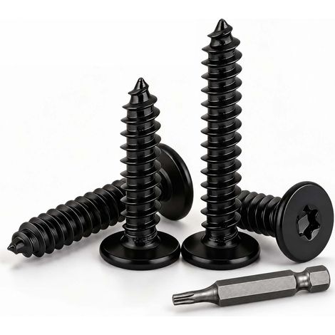 Lot de 80 vis à bois Torx à tête plate - En acier inoxydable A2 - 4 (1/5)