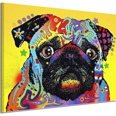 Stickers muraux et Peinture décorative Murale,Cute Dog Animal Inkjet Peinture décorative Peinture Murale,30 40Cm,sans cadre (1/4)