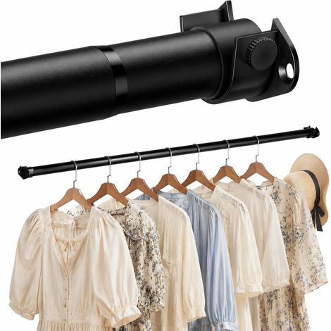 Tringle Penderie Extensible 40-130 CM, Noir (1/5)