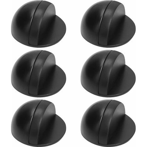 Butée de Porte, Arrêts de Portes, 6 Pièces Butee de Porte Adhesive, Bloc Porte adhesif Butoir de Porte au Sol Stop-Porte Adhésif pour Protéger Les Meubles, Noir-LIAIKI (1/5)