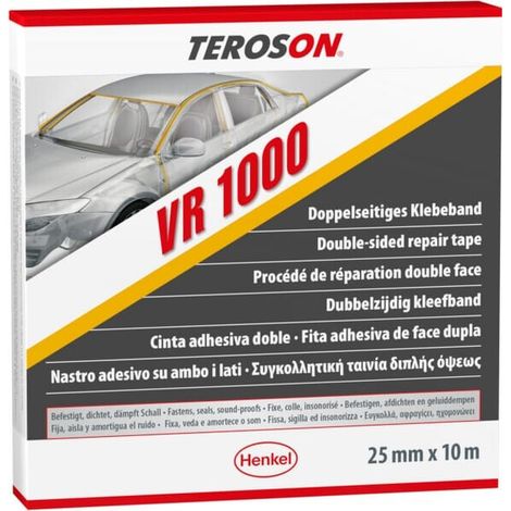Cinta adhesiva de doble cara 12 x 12 mm VR1000 (x10 m) TEROSON LC93357