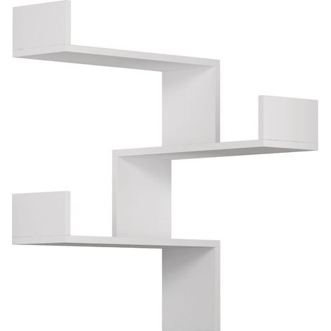 Estantería de esquina de pared con 3 estantes H90 cm - Luska (1/3)