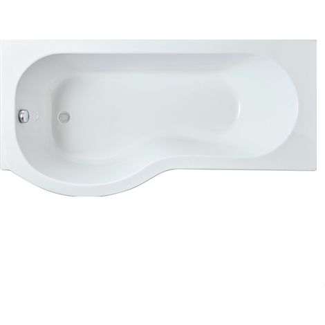 1600mm P shaped showerbath LH
