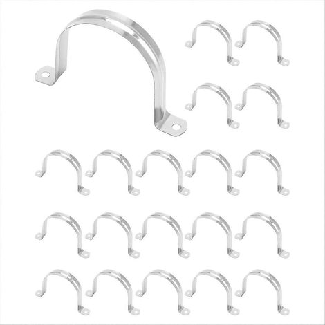 Starre Montagehalterung für 3-Zoll-Rohre, Packung mit 20 U-förmigen Klemmen, robuste Wandbefestigungsmanschette (1/5)
