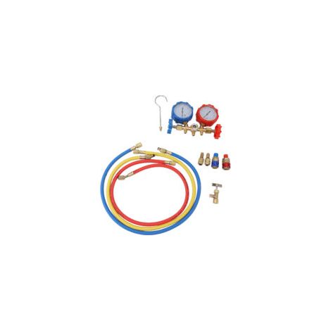 Manomètre de climatisation R410 22 134A, 3 voies, ensemble de tubes de jauge de collecteur de Diagnostic AC pour le chargement du fréon