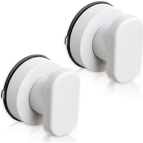 Lot de 2 poignées de porte à ventouse pour tiroir de salle de bain/porte en verre (1/3)