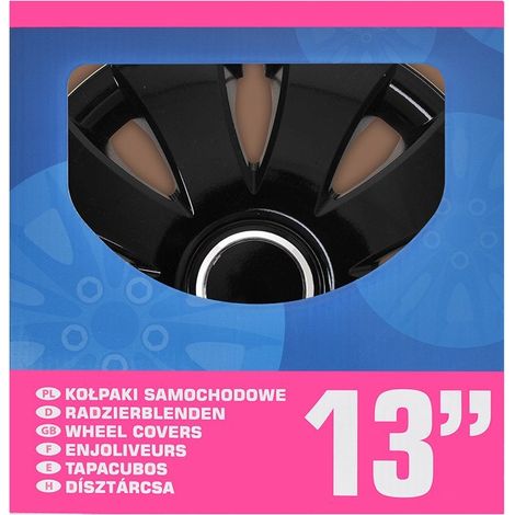 Set copricerchi aura nero 13 pollici 4 pezzi in scatola espositiva (1/5)
