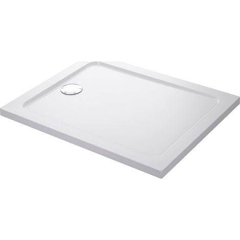 Mira Low Profile Rectangular Shower Tray Bathroom 0 Upstands White 1500x700mm (1/2)