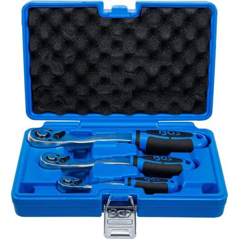 Jeu de Cliquets Denture Fine 6,3 mm - 12,5 mm - 3 pcs - Précision et Polyvalence, Zones Difficiles - D-Work (1/5)