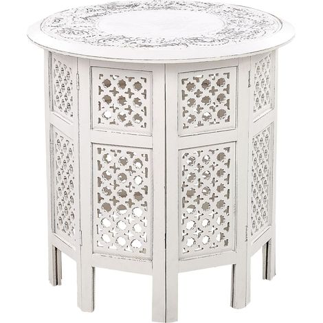Side Table ELARA Mango Wood White