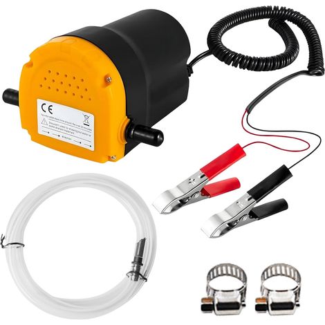 Pompe d'extraction d'huile électrique, pompe à huile diesel 12 V 60 W, pompe à carburant diesel, pompe d'aspiration, pompe de transfert de carburant avec tuyaux pour voiture, moto (1/5)