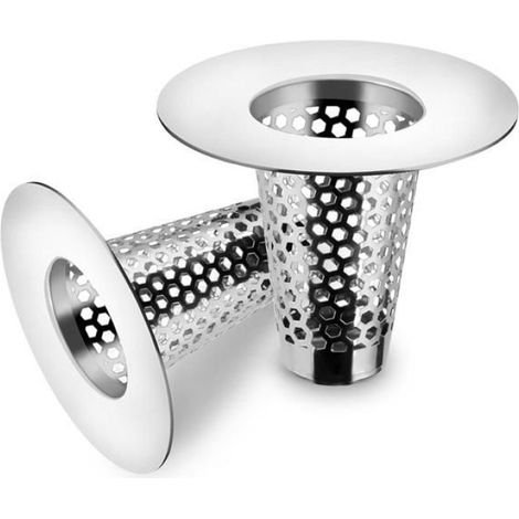 Filtre Lavabo Salle De Bain - Acier Inoxydable 304 - Diamètre 30 À 40 Mm - Profondeur Min 40 Mm - 2 Pièces (1/4)