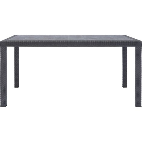 Maison Exclusive - Gartentisch Braun 150x90x72 cm Kunststoff Ratt