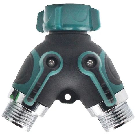 Raccord rapide métallique en Y 3/4 pour tuyau d'arrosage, raccord de douche, déviateur bidirectionnel en Y (1/3)