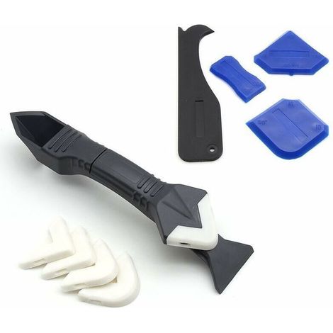 Kit de mastic silicone 9 pièces, outil de finition pour mastic silicone/lisseur silicone/lisseur de mastic silicone, lisseur de mastic/lissage de mastic silicone (1/4)