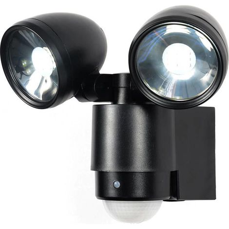 Litecraft Sirocco Spotlight Outdoor LED 2 Light Fitting With PIR Sensor - Black (1/5)
