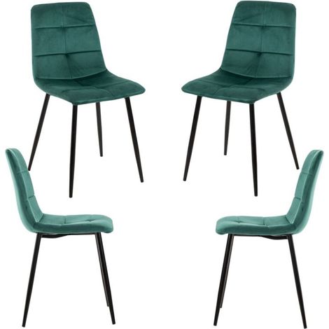 Packs Sillas Comedor - Pack 4 Sillas Daris Terciopelo - Verde