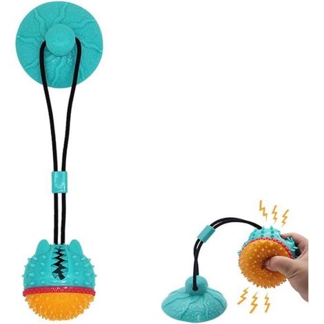 Distributeur de friandises pour chien, distributeur de friandises interactif avec ventouse – Distributeur de nourriture portable, (1/4)