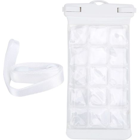 Coque Étanche Téléphone Portable 7 Pouces IPX8, Transparente et Tactile pour Natation Plongée Blanche- (1/2)