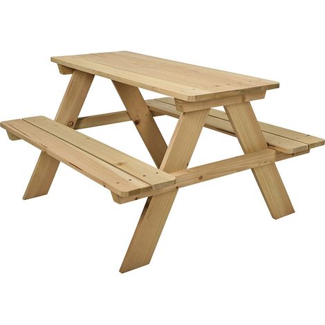 progarden Kindertisch für Picknick Natur Holz