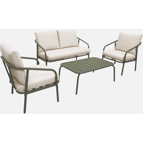 Conjunto de jardín de metal, 4 plazas