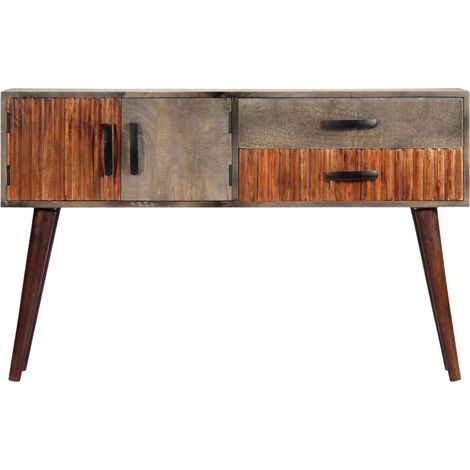 Maison Exclusive - Table console Gris 120x35x75 cm Bois de manguier massif brut