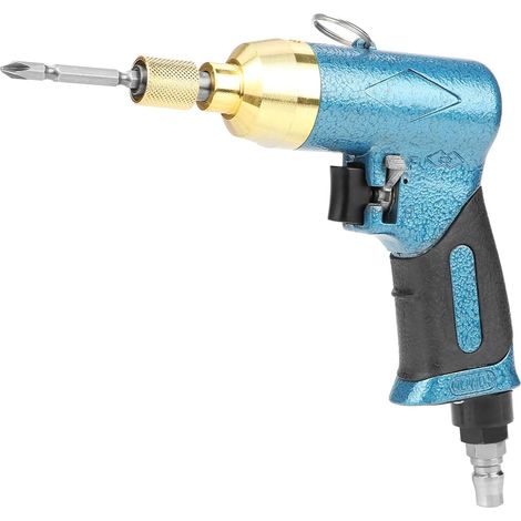 Tournevis pneumatique, 1/4 tournevis pneumatique industriel Air droit pneumatique embout de tournevis 5H 8000 tr/min (tournevis couleur aléatoire) (1/5)