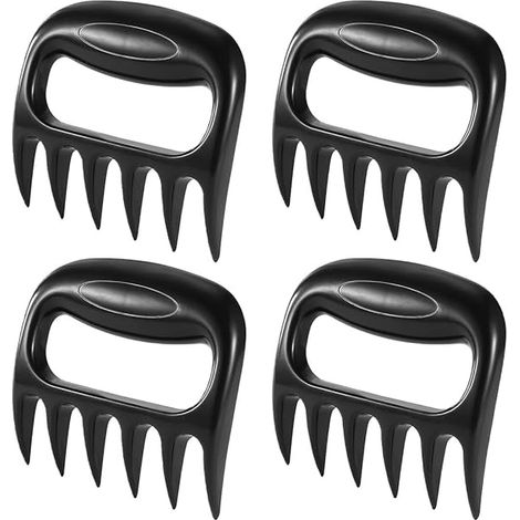 Griffes de viande de porc effiloché , lot de 4 séparateurs de viande de griffes d'ours , griffes d'ours pour barbecue , porc effiloché , griffes de barbecue , griffes de viande (1/5)