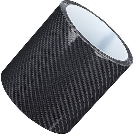 Schwarze Schutzfolie aus Kohlefaser für Autotüren, Kantenschutz, Antikratz-Aufkleber (10 cm x 3 Meter) (1/5)