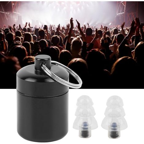 Écouteurs intra-auriculaires en silicone liquide avec filtres, protections auditives individuelles, emballage en boîte métallique. (1/5)